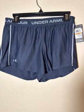 Under Armour Womens Navy Tech Play Up Shorts Loose Fit Size S Lightweight & Brea